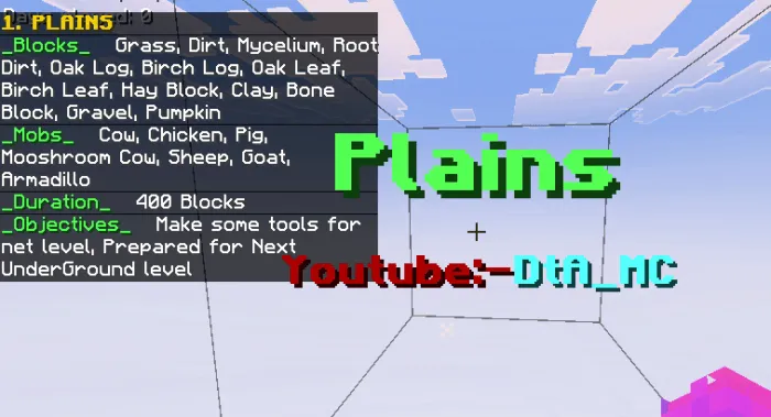 Game interface showing Plains level info.