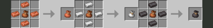 Crafting bundles copper, iron, gold, netherite.