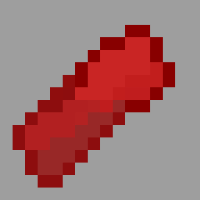 Red pixelated item from SCP mod.