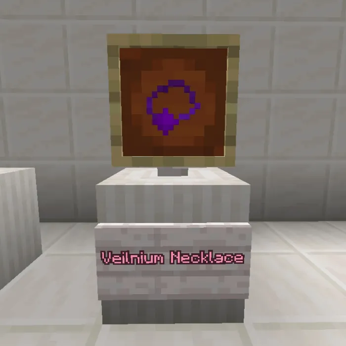 Veilnium Necklace display on pedestal.