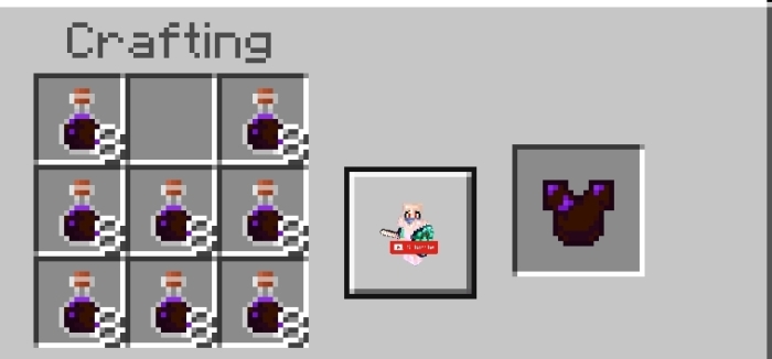 Crafting screen with potion bottles.