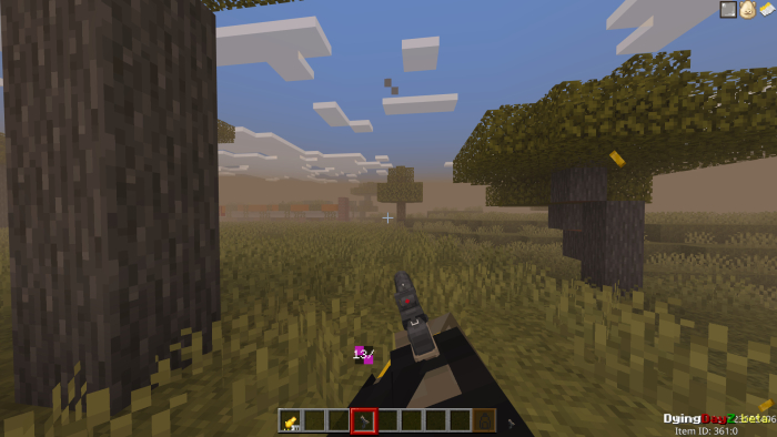 First-person view holding a pistol.