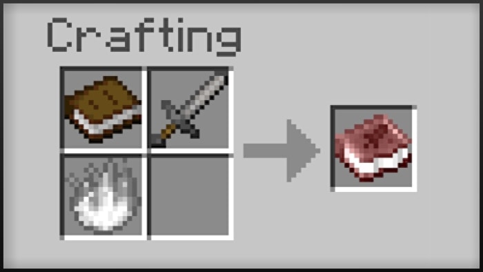 Crafting recipe for a magical book.