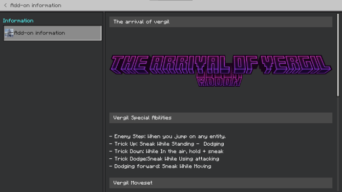 Vergil mod special abilities list.