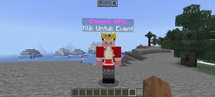 NPC pig in royal outfit outdoors.