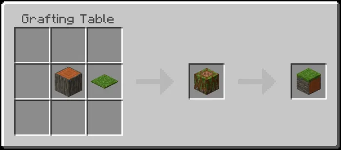 Grassed Acacia Log Recipe 2