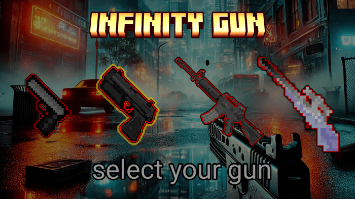 Four pixelated guns to choose from.
