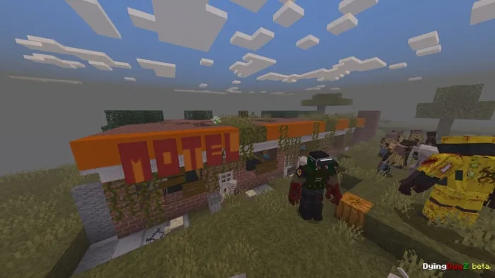 Minecraft mod overgrown motel scene