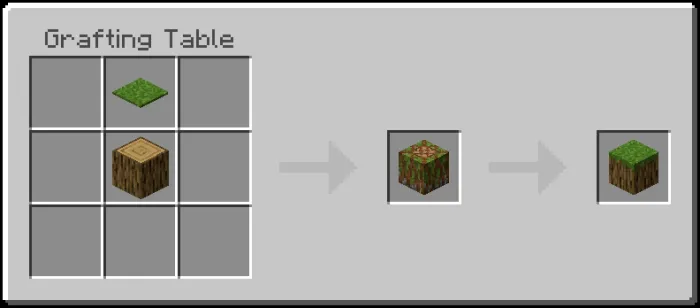 Grassed Oak Log Recipe 1