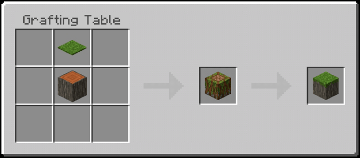 Grassed Acacia Log Recipe 1