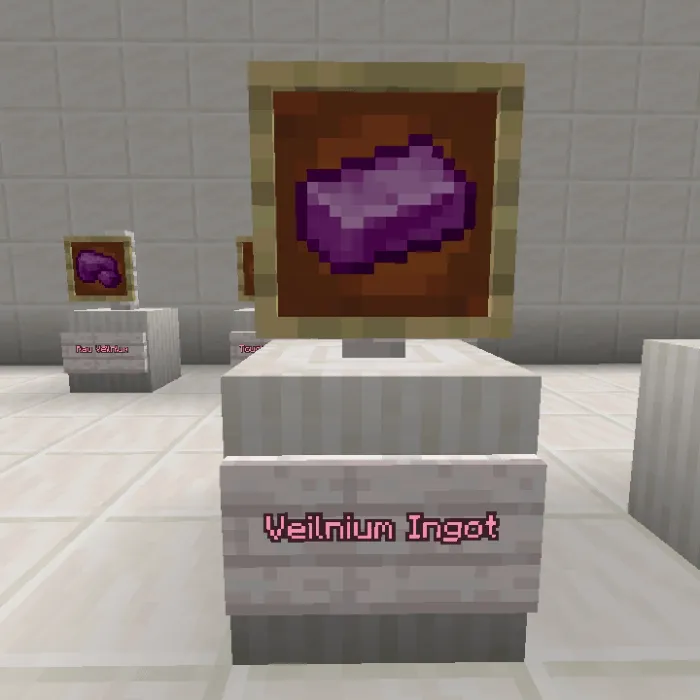 Veilnium Ingot display in-game.