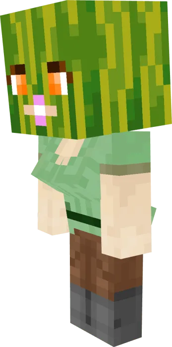 Character with watermelon head.