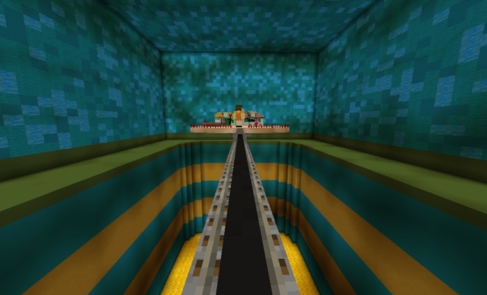 Blocky jump rope game recreation map.