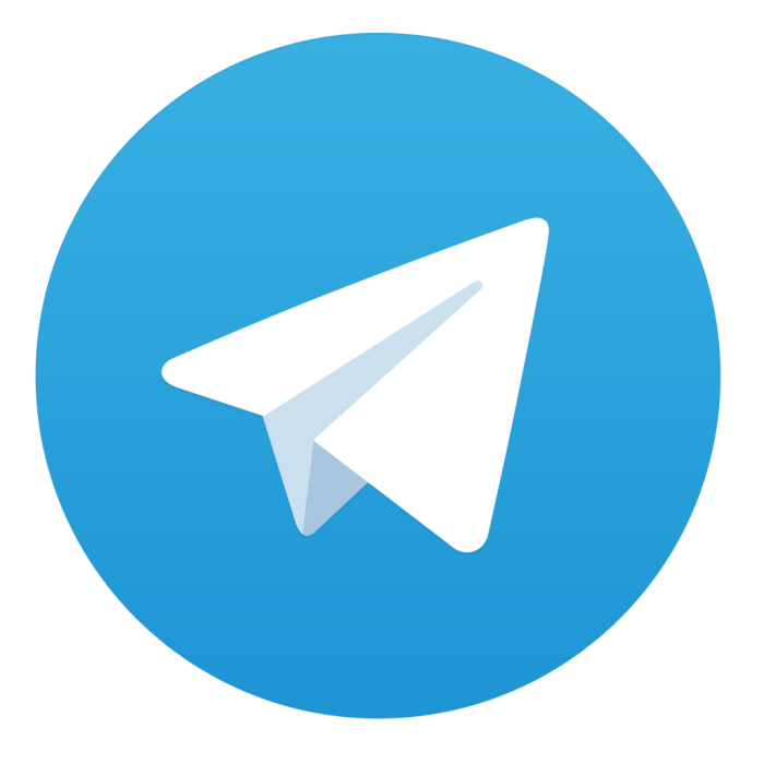 Telegram logo icon.