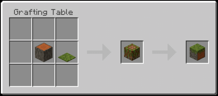 Mossed Acacia Log Recipe