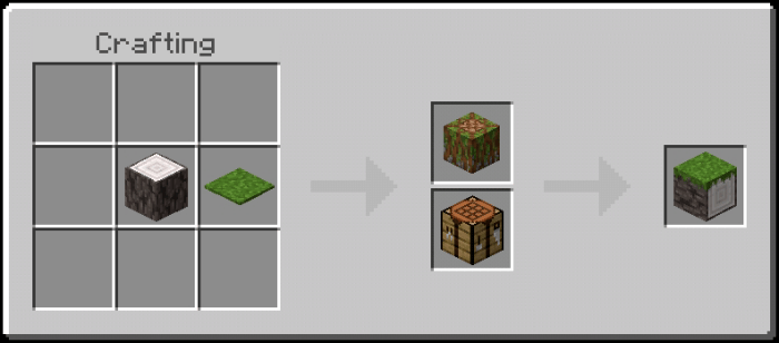 Grassed Pale Oak Log Recipe 2