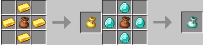 Crafting gold and diamond bundles.