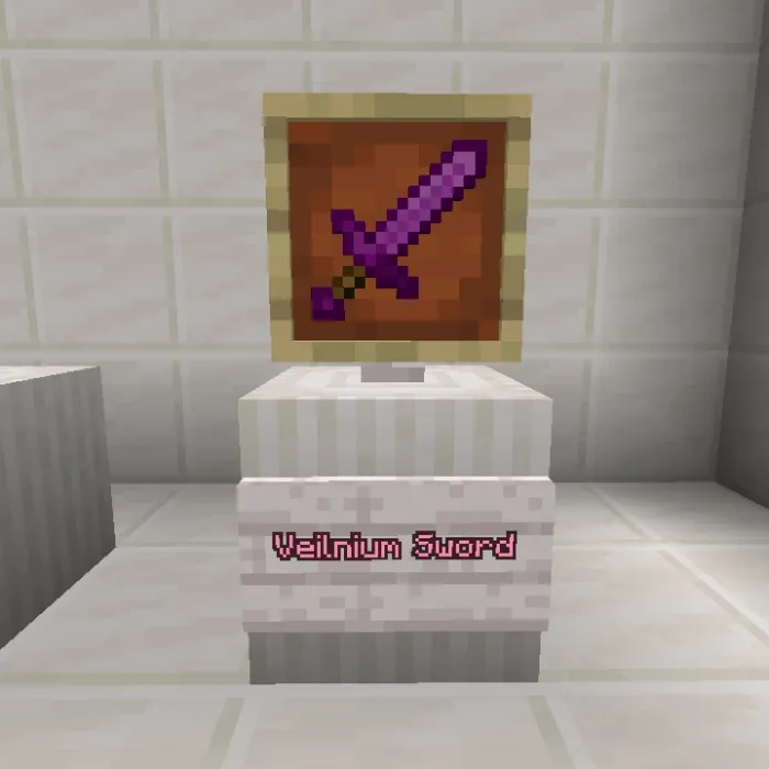 Veilnium sword display in-game.