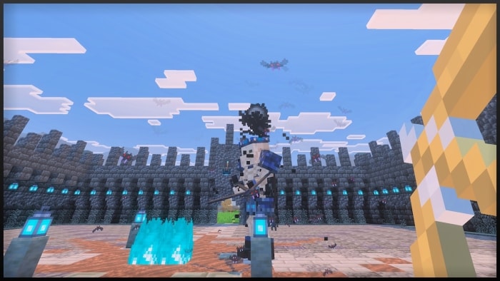 Epic battle with Skeleton King boss.