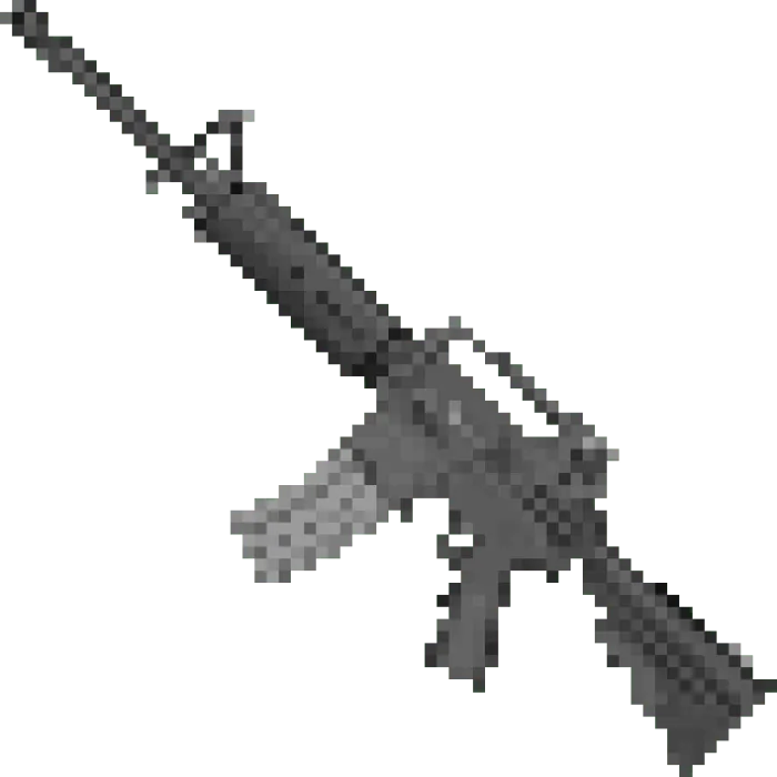 Pixelated rifle image.