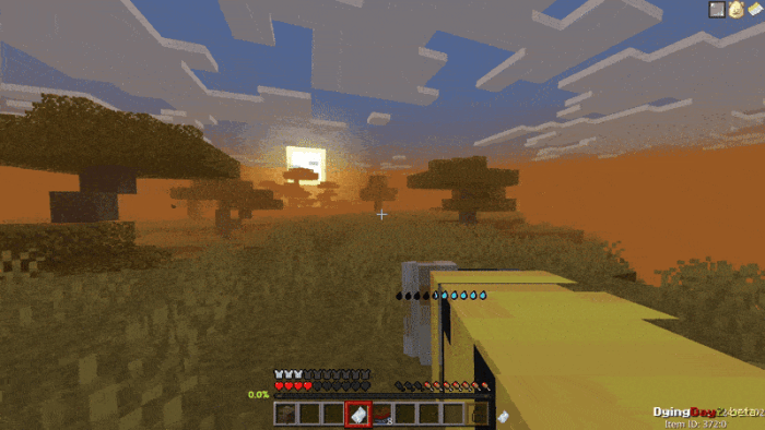 Player holding a rifle at sunset.