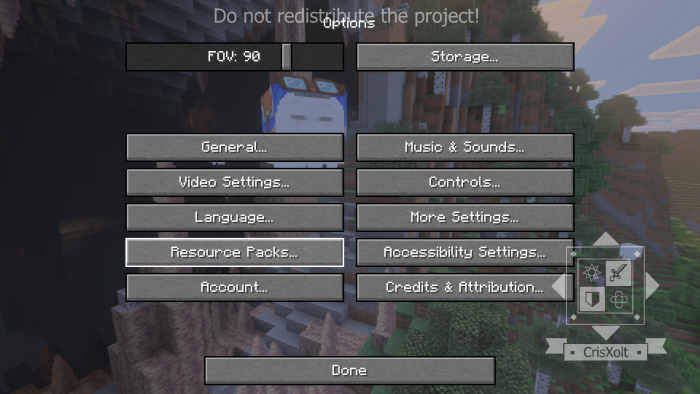 Game options menu overlay.