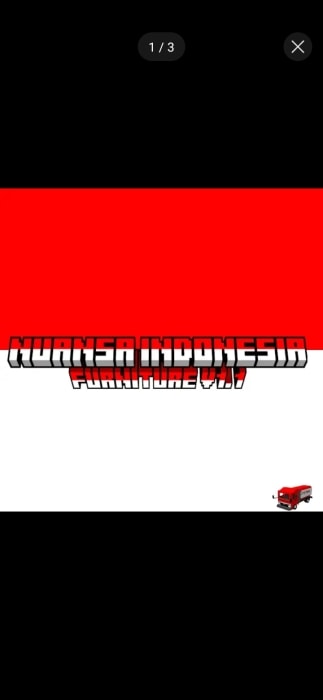 Indonesian flag with mod text overlay.