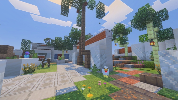 Minecraft RAID map recreation scene.