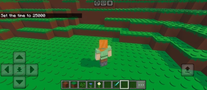 Character on LEGO-style grassy landscape.