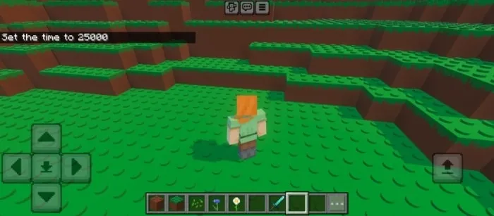 Character on LEGO-style grassy landscape.
