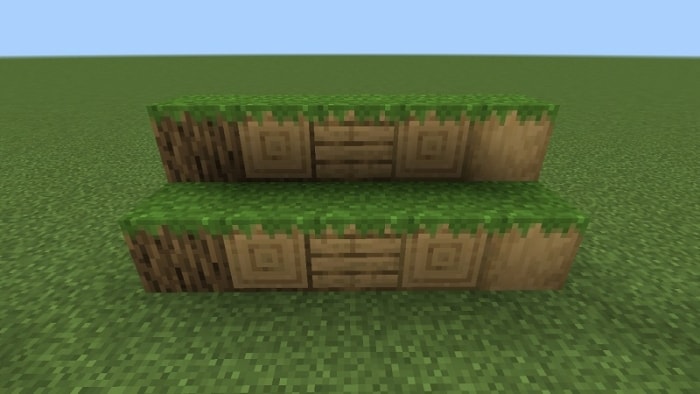 Grassed Oak Log