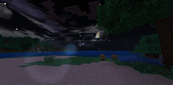 Night sky with clouds and moonlight.
