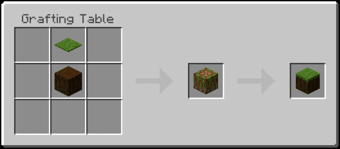Grassed Dark Oak Log Recipe 2