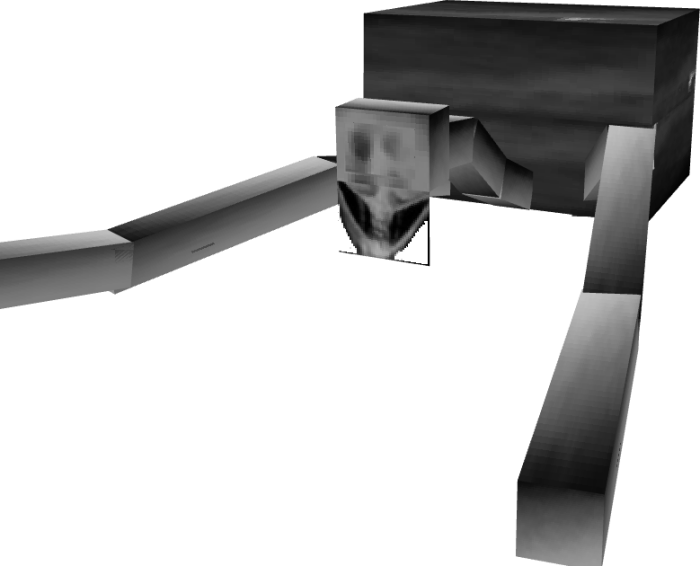 Gray, blocky creature with long limbs.