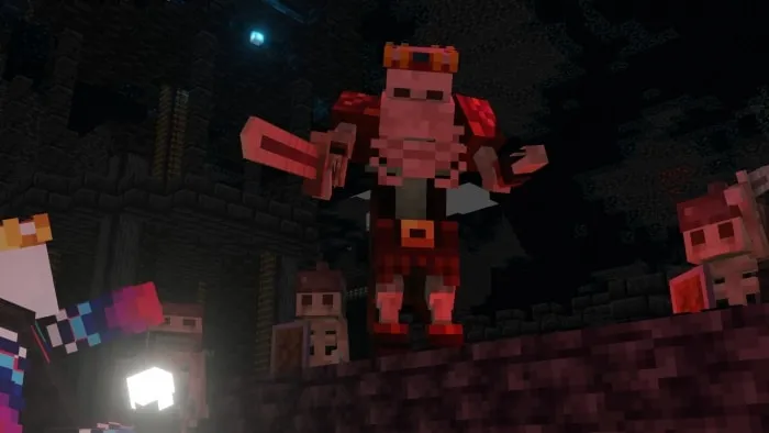 Skeleton King with sword and crown.