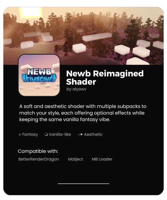 Newb Reimagined Shader Logo