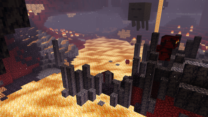 Fantasy-themed lava landscape with creatures.