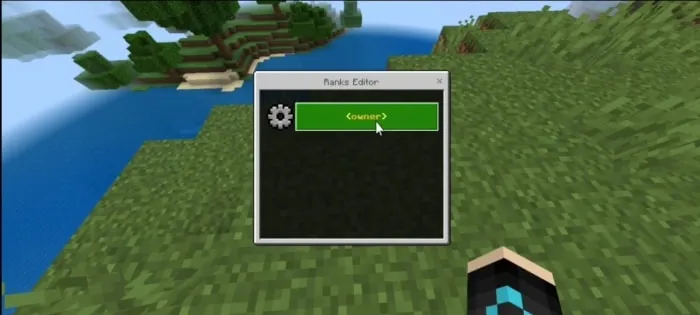 Ranks Editor interface in game.