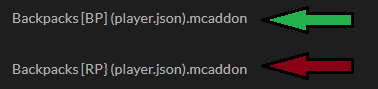 Backpacks player.json packs