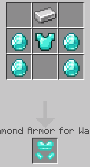 Crafting diamond armor for waifus.