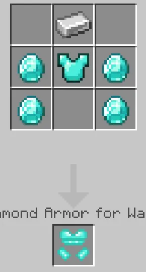 Crafting diamond armor for waifus.