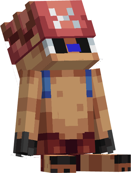 Blocky pirate character model.