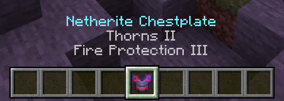 Clear tooltip for Netherite Chestplate.