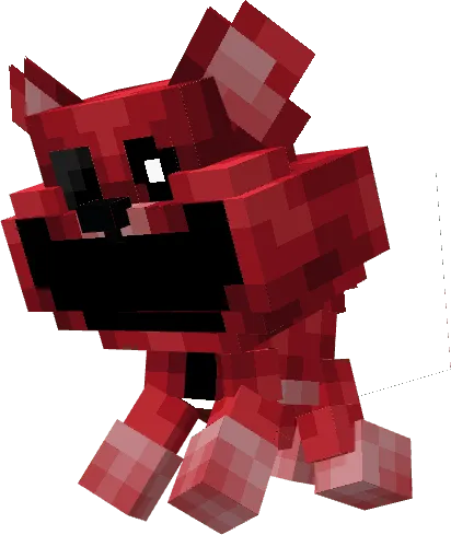 Blocky red creature mod character.