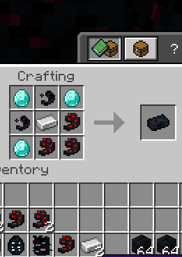 Crafting recipe for a dark item.