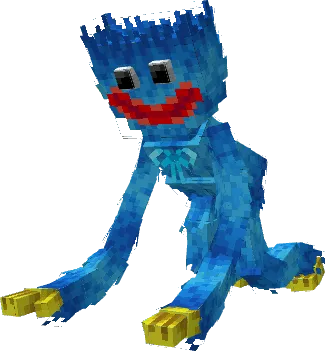 Huggy Wuggy character in blocky style.