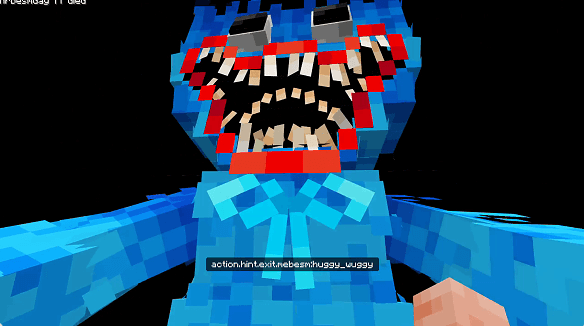Huggy Wuggy in blocky style.