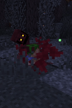ALT Red pumpkin-headed boss in dark biome