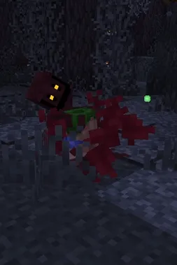 ALT Red pumpkin-headed boss in dark biome