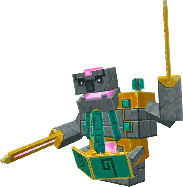 Stone golem with glowing elements.
